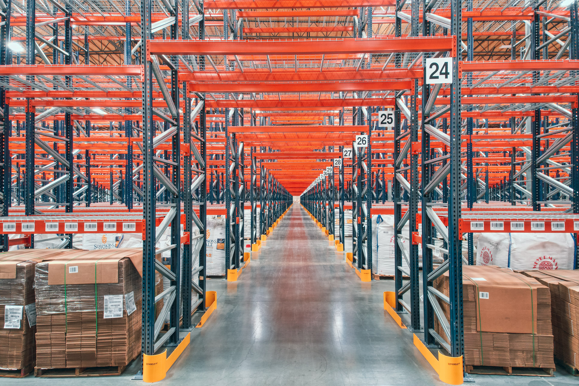 Industrial pallet racking installation in Lancaster warehouse